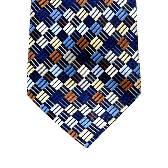 Geoffrey Beene 100% Silk Men Ties Business Shirt Work Suit Accessory Office Blue - Picture 2 of 5